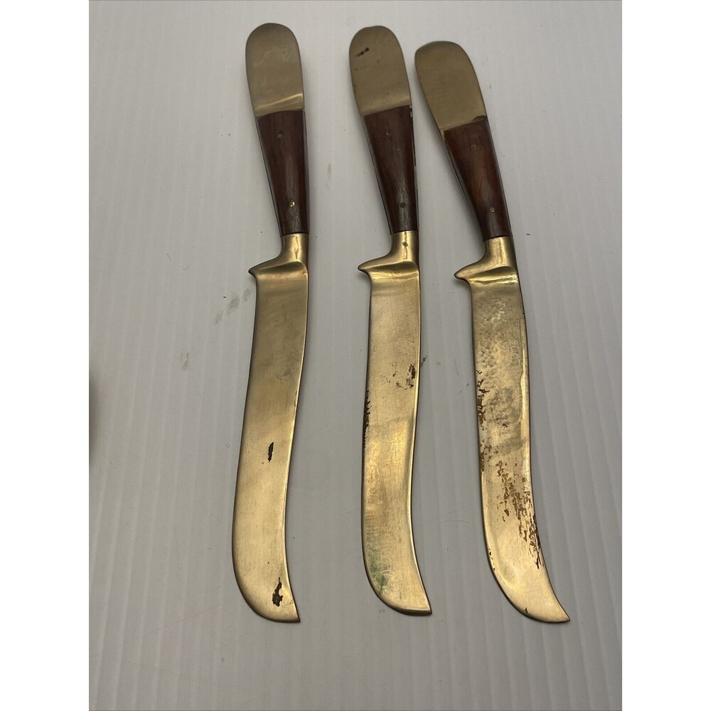 VTG 11 Pc BUDDHIST Bronze Nickel FLATWARE Fork Knife Spoon THAILAND Handcrafted - Picture 8 of 8